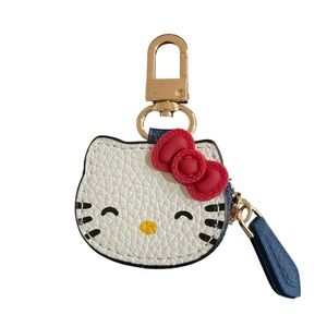Hello Kitty Closed Eyes Coin Purse Keychain Bag Charm